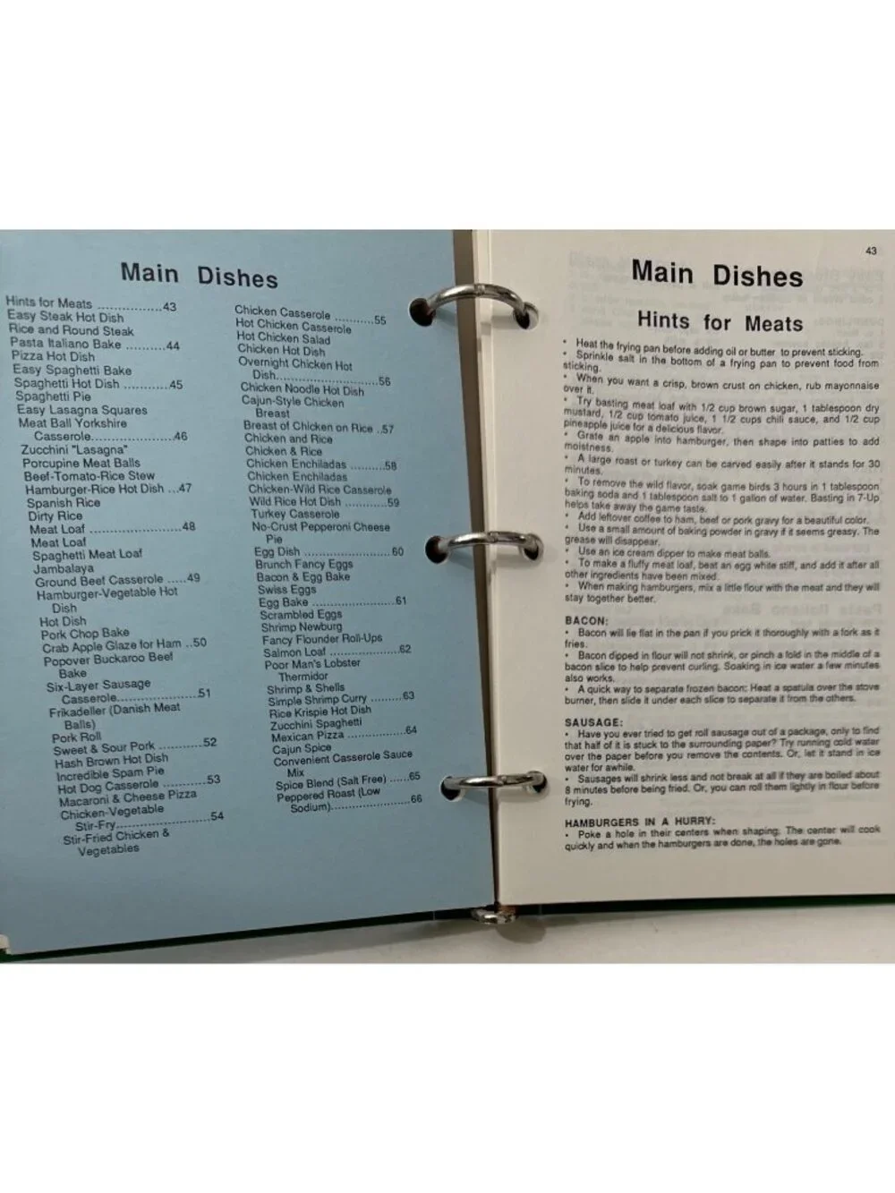 Immanuel Lutheran Church Cookbook 1987 Vtg Recipe Collection Ring Bound Canning - Picture 11 of 16